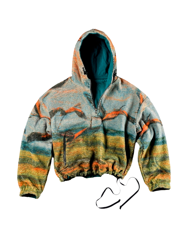 Birds Migration Reversible Fleece - [04]-STUDIOS™