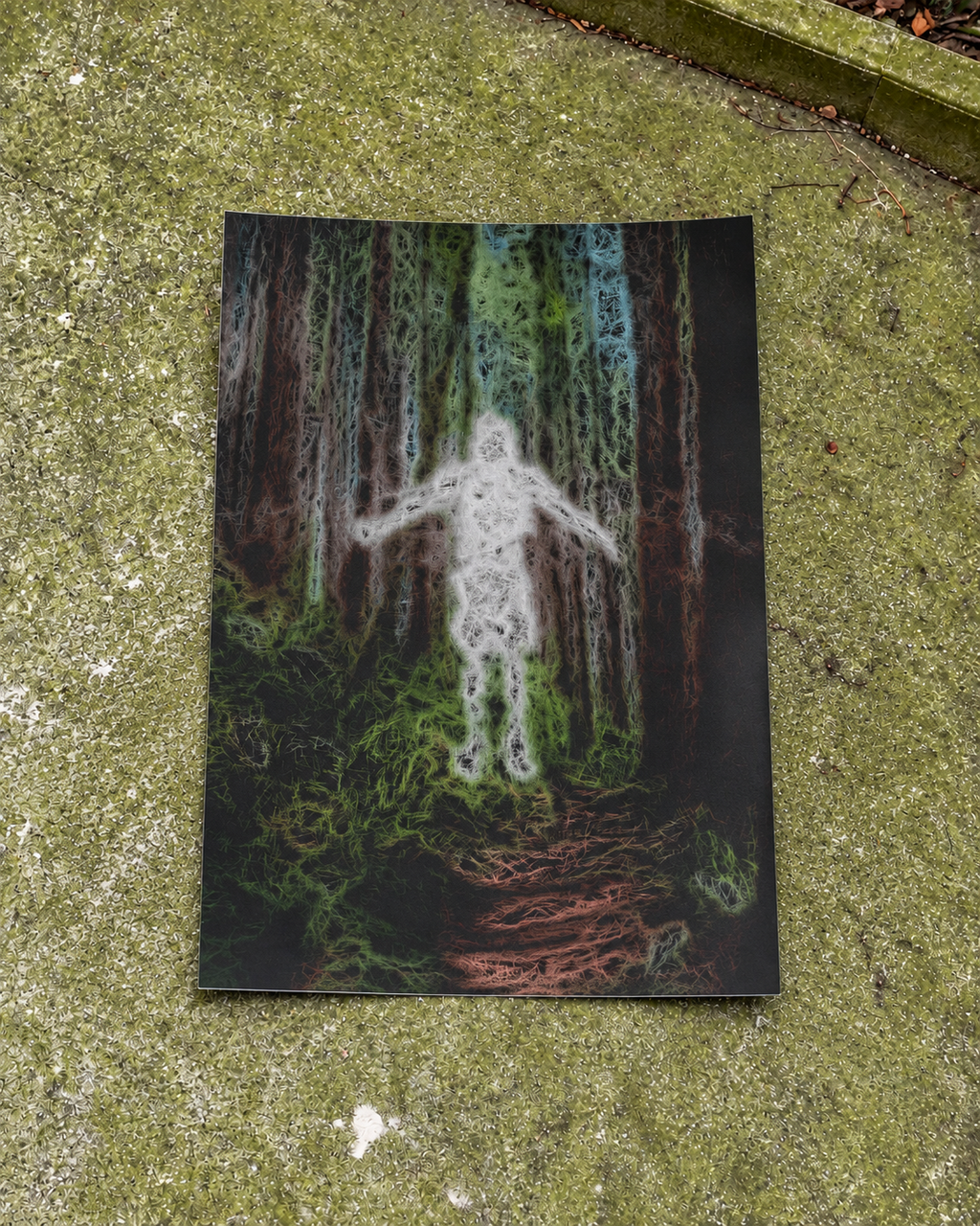 SHINRIN YOKU POSTER — sul pavimento verde con muschio