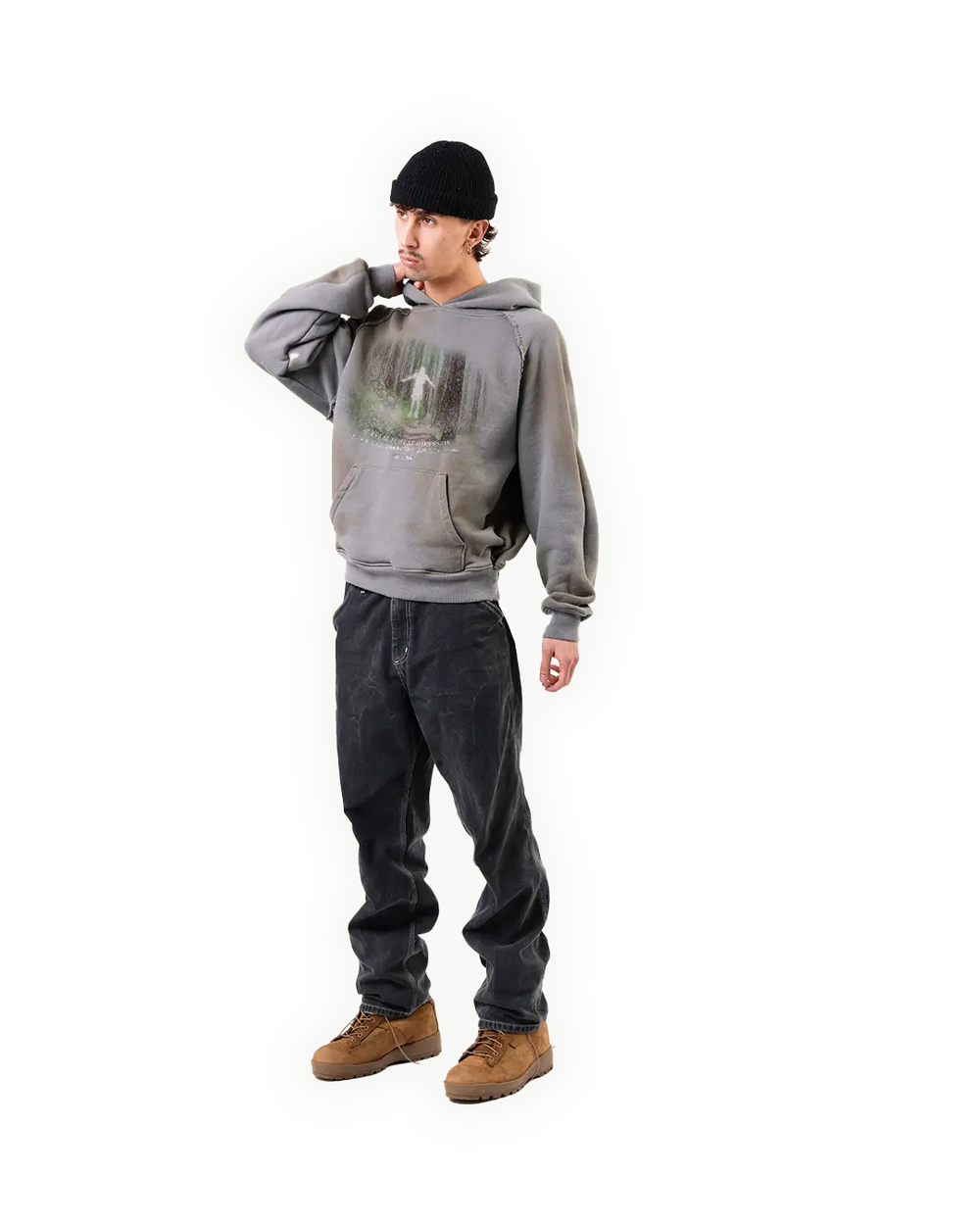 SFI V2 Mud Stain Gray Hoodie - [04]-STUDIOS™