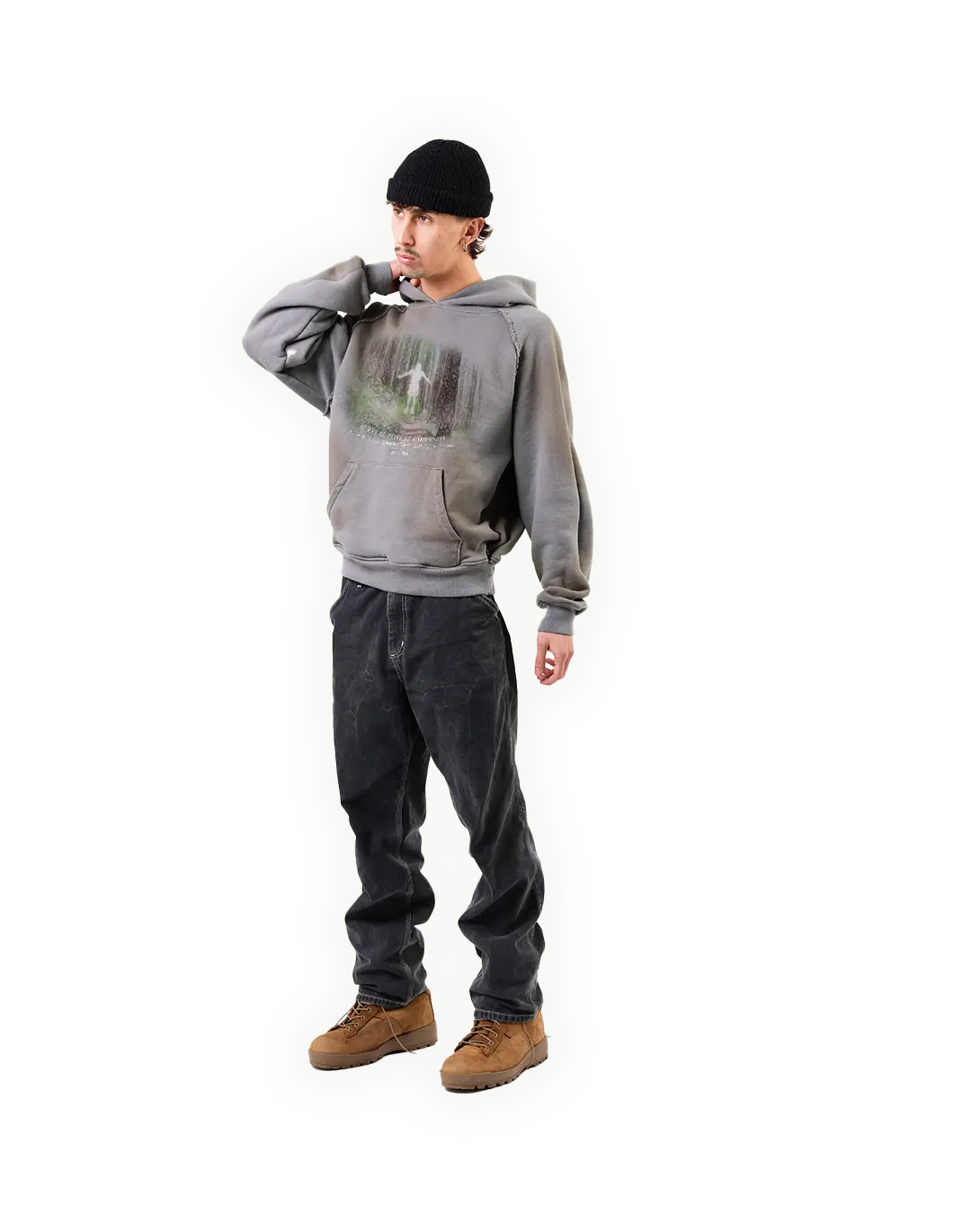 SFI V2 Mud Stain Gray Hoodie - [04]-STUDIOS™