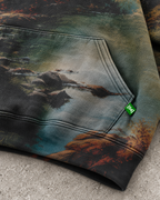 Forest Print Pocket with Green Tab